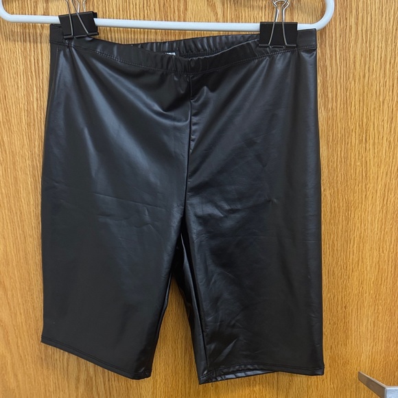 Fashion Nova Pants - Fashion Nova Glossy Black Bike Shorts‎